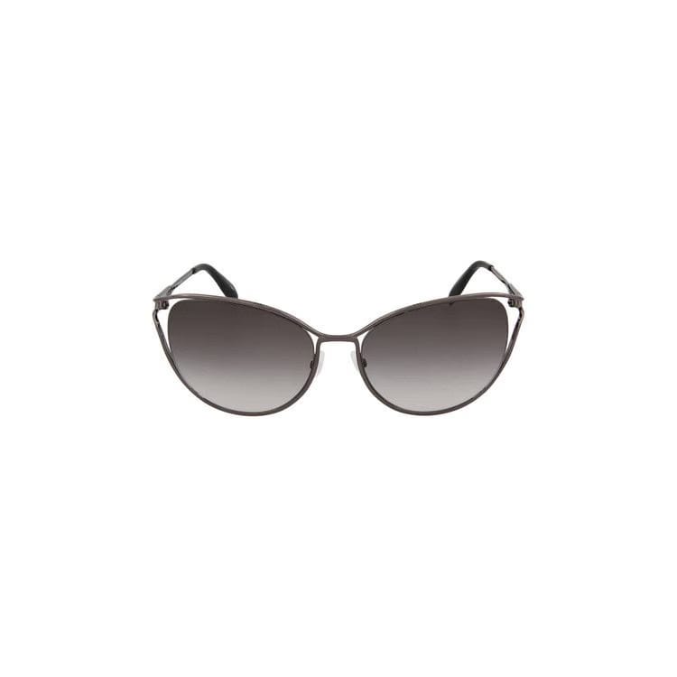 Alexander McQueen Cat Eye Frame Metal Sunglasses Silver
