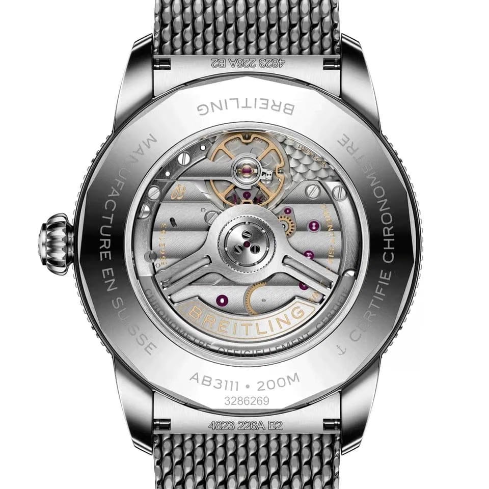 Breitling Superocean Heritage 42 B31 Automatic Blk dial 42mm AB3111241 B1 A1 Mesh Bracelet