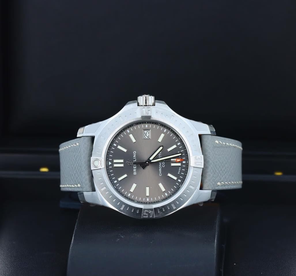 Breitling Chronomat Colt Automatic "Storm" 41mm Anthracite Dial - Stainless Steel on Grey Strap