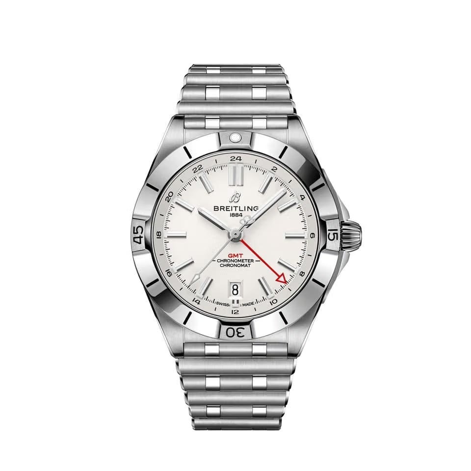 Breitling Chronomat GMTBracelet White dial New full set