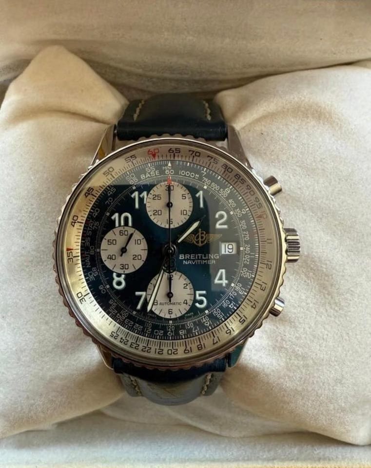 Breitling Old Navitimer A13022 cadran bleu 42mm de 1995