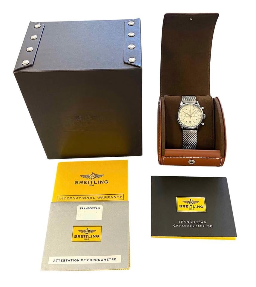 Breitling Transocean Chronograph 3838mm MINT Box & Papers