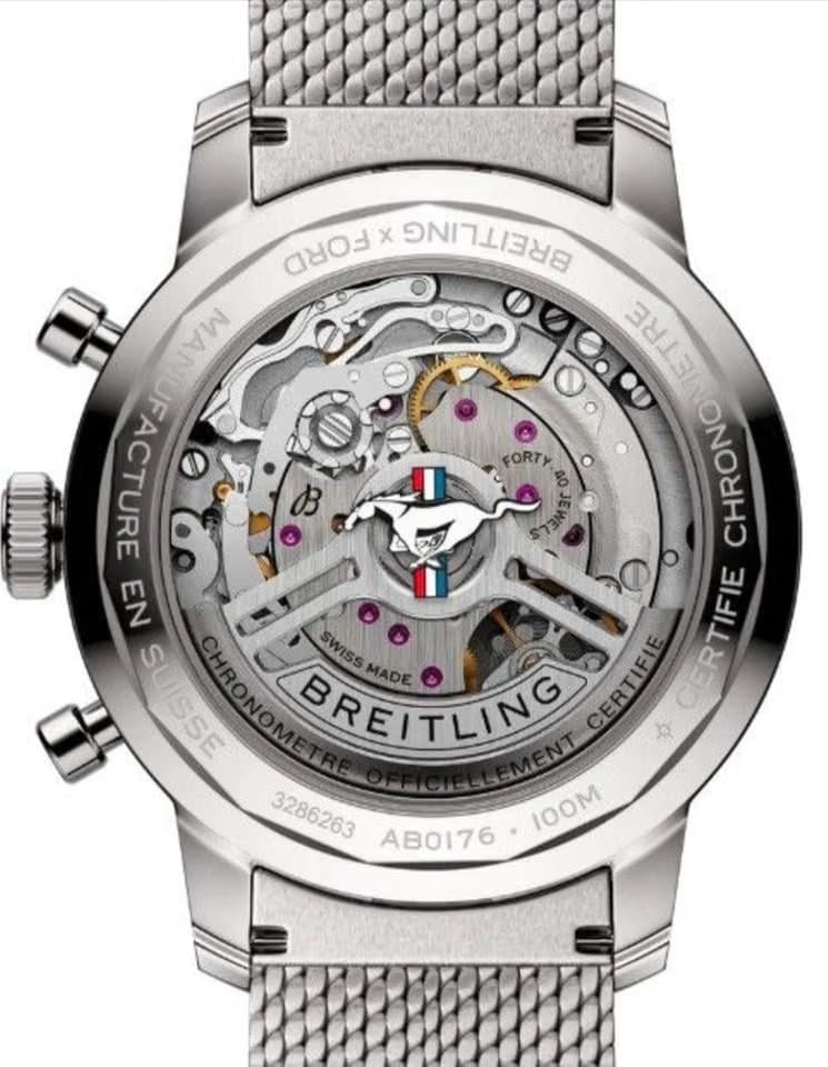 Breitling Top Time B01 Ford Mustang Automatic Green Dial Men's Watch AB01762 A1 L1 A1 Full Complete Set