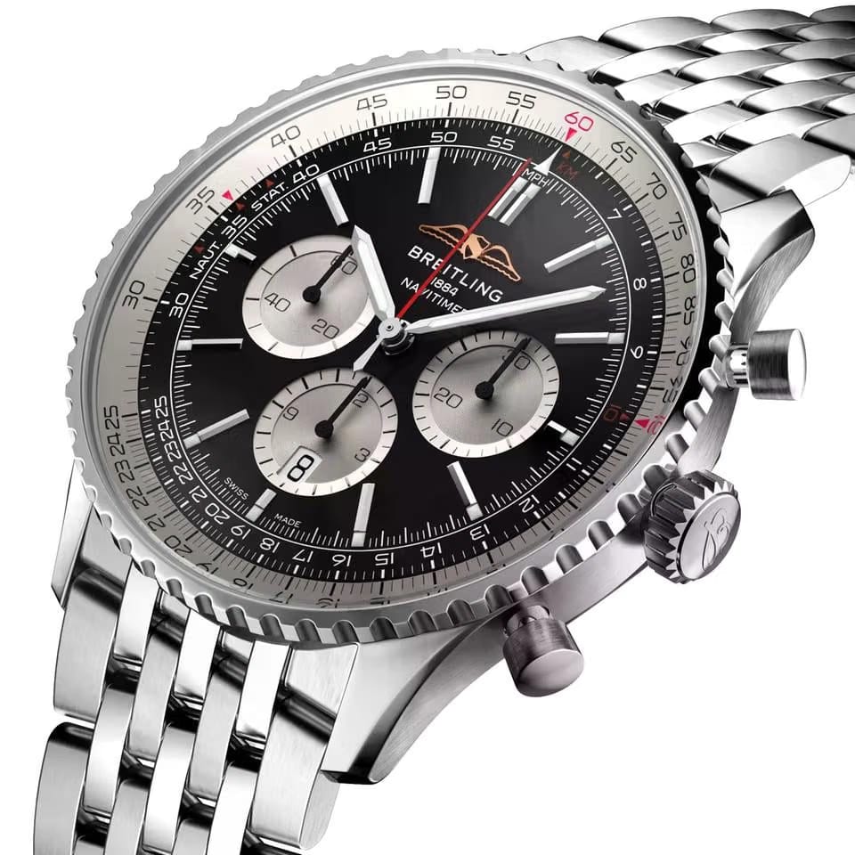 Breitling Navitimer 1 B01 Chronograph46mm Stainless Steel AB0137211 B1 A1 1/4th second 30 minutes 12 hours