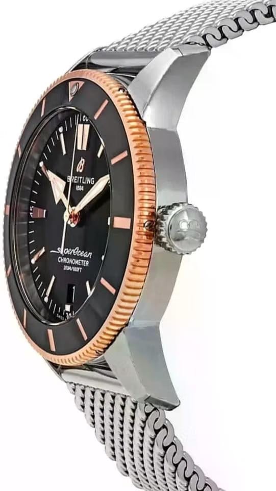 Breitling Superocean Heritage II B20 44mm Black Dial Bezel Stainless Steel Men's Watch UB2030121 B1 A1 Complete Full Set