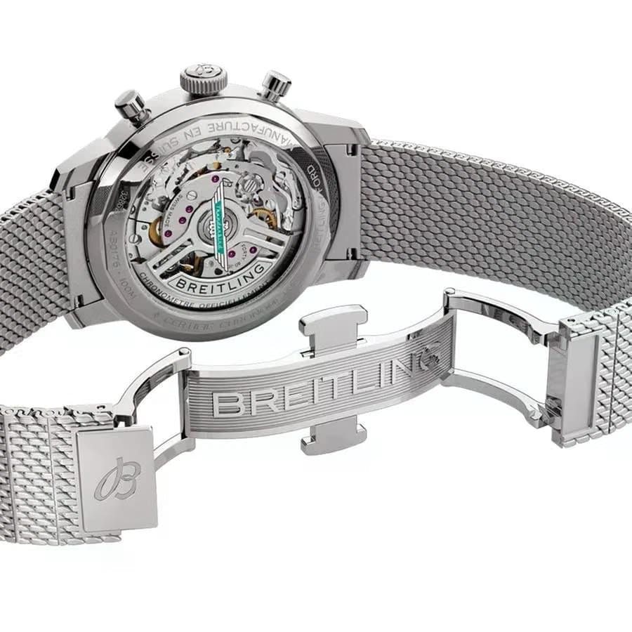 Breitling Top Time B01 Ford Thunderbird Silver Dial Stainless Steel Men's Watch AB01766 A1 A1 A1 Complete Full Set