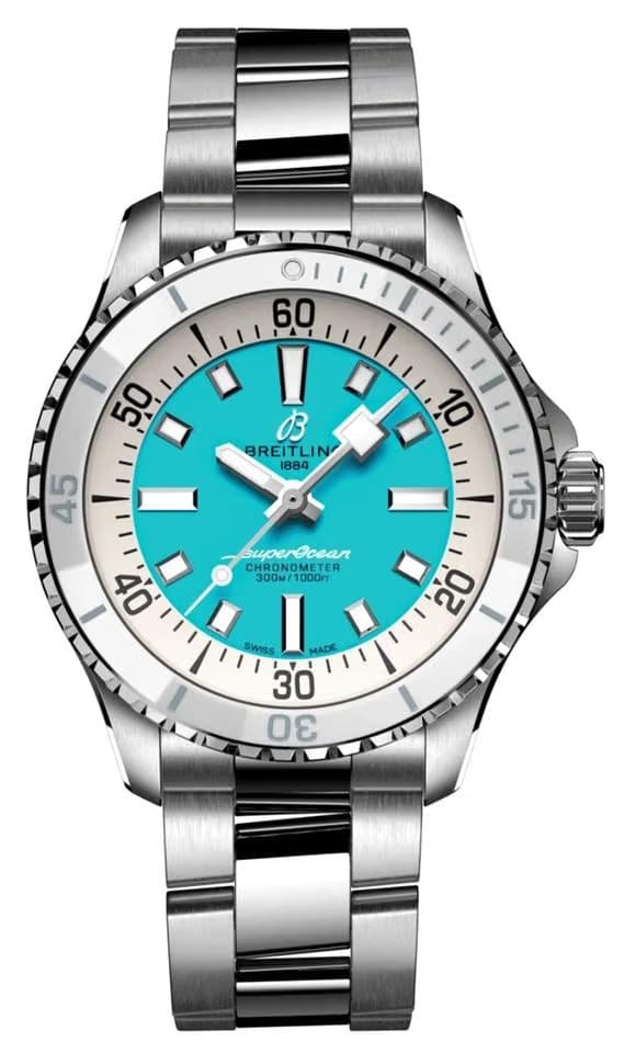 Breitling Superocean 36 Automatic 36mm Turquoise Dial NEW UNWORN A17377211 C1 A1