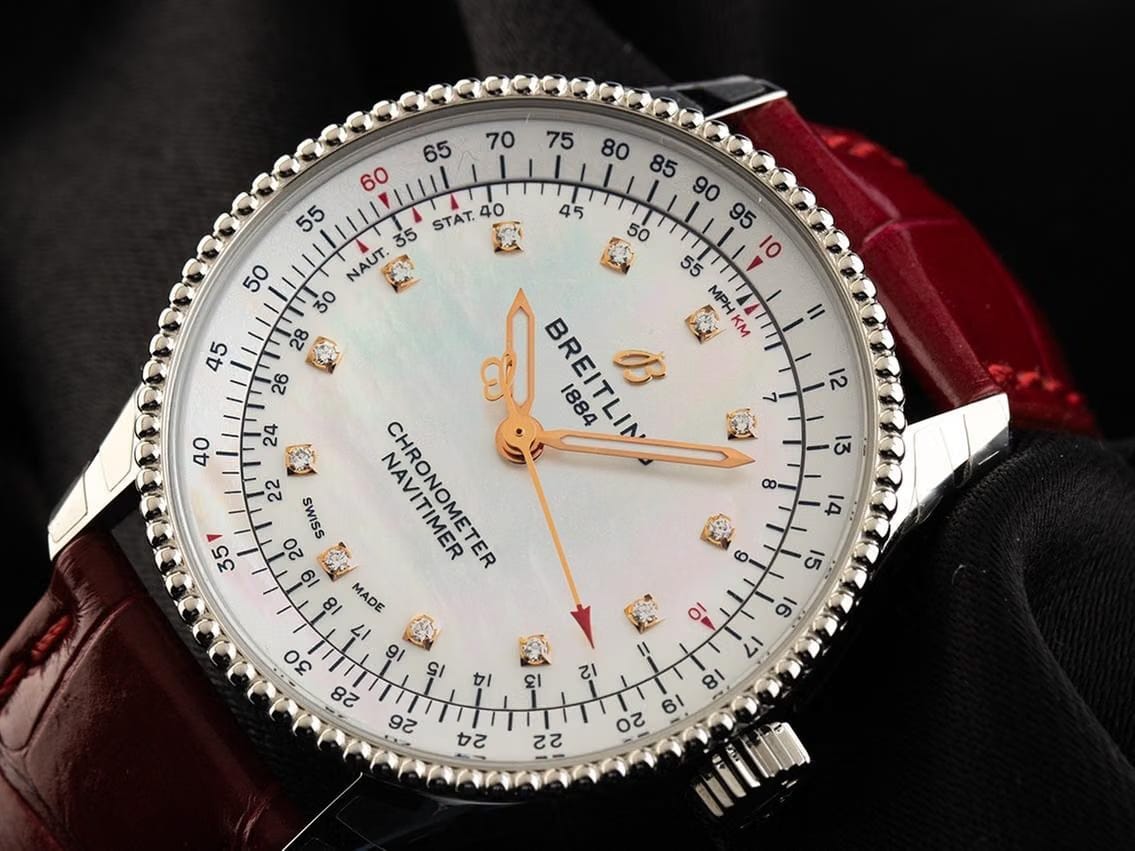 Breitling Navitimer Ref.A17395211 A1 P5 2026 Full Set Ungetragen Navitimer Diamanten Perlmutt