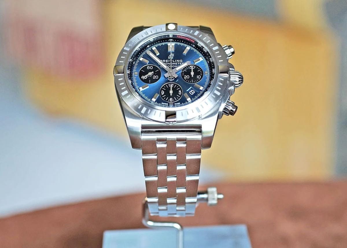 Breitling Chronomat B01 44 BLUE DIAL BRUSHED 44 Mmm AB0115101 C1 A1