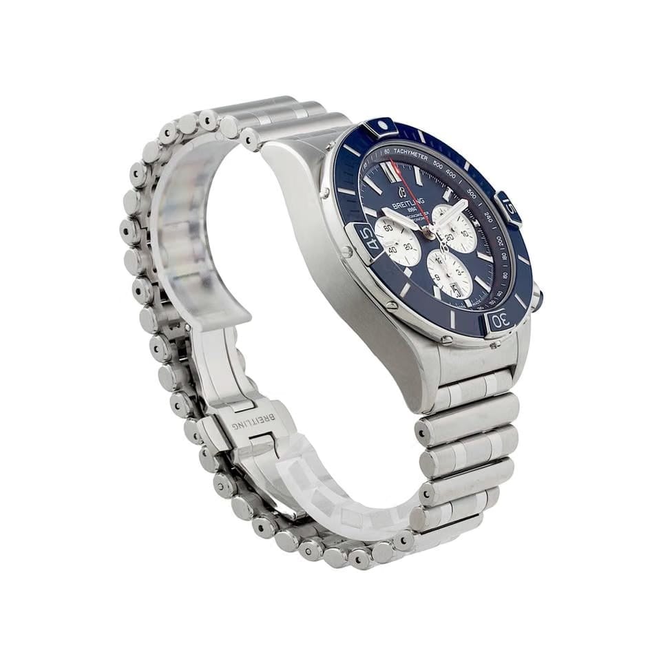 Breitling Chronomat Super Chronomat B01 44mm Blue Dial MINT 2022 Box & Card