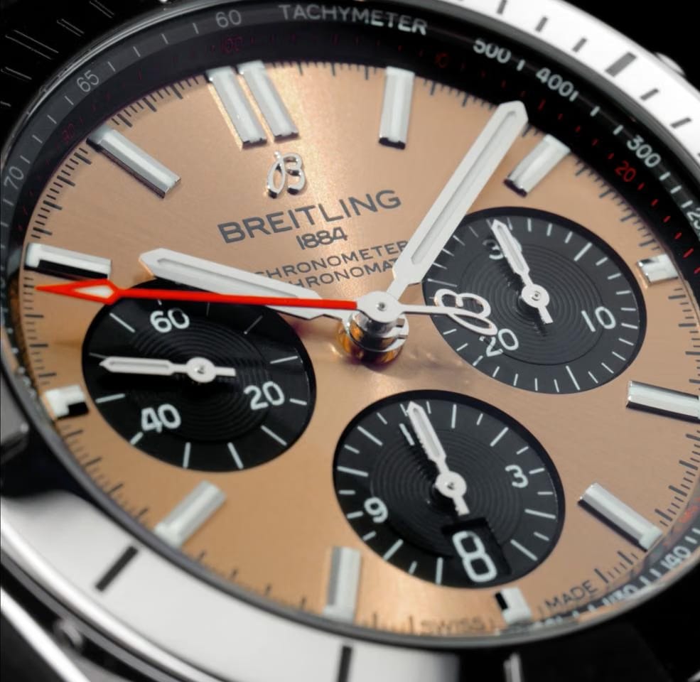 Breitling Chronomat 42 Chronograph 42 B01 Stainless Steel Salmon dial