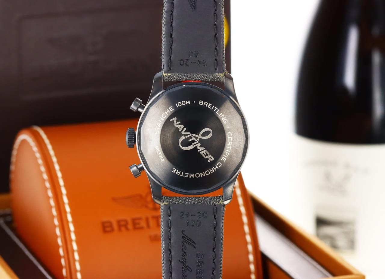 Breitling Navitimer 8 Chronograph Day-Date Black Dial - Black DLC Steel on Strap