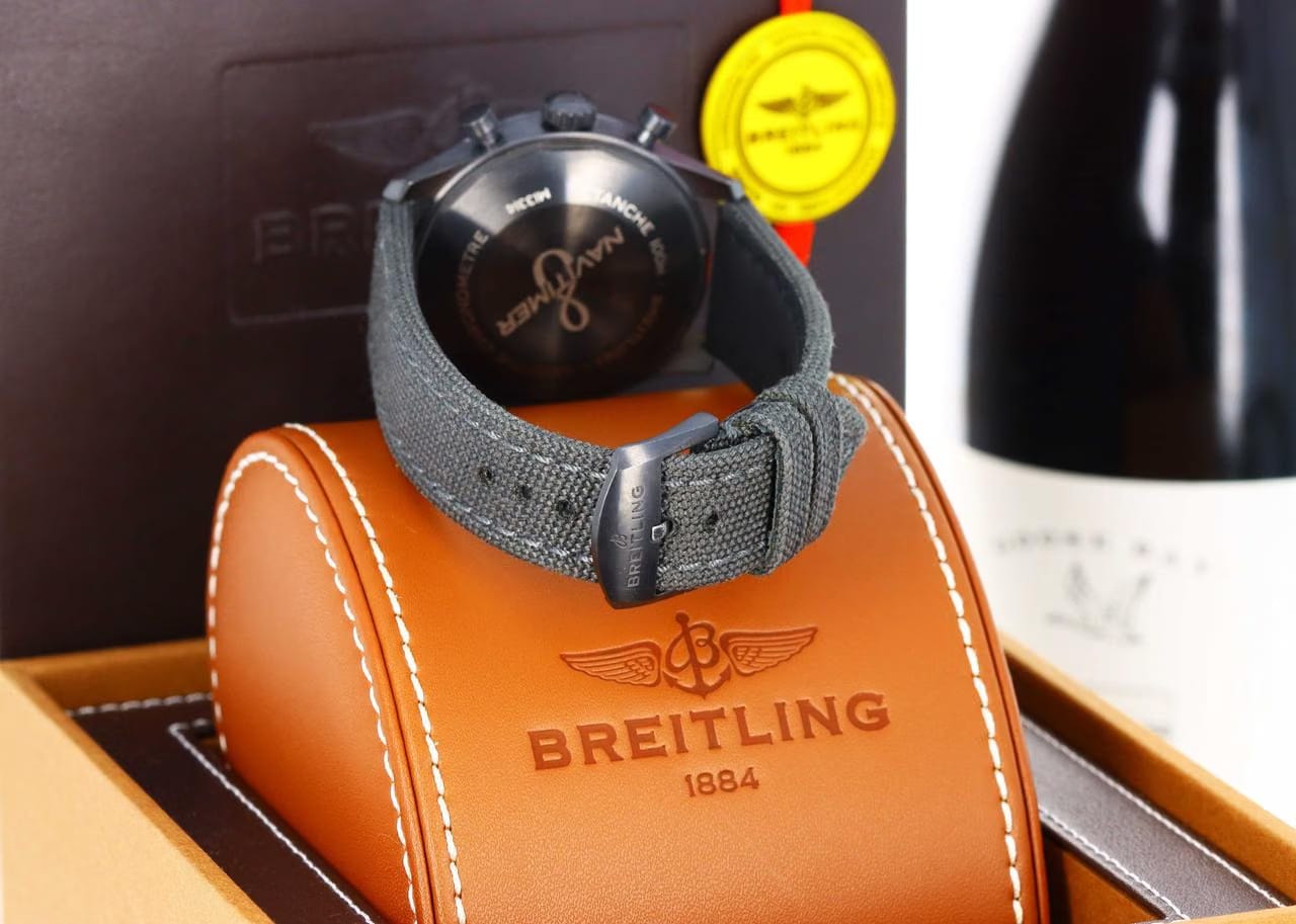 Breitling Navitimer 8 Chronograph Day-Date Black Dial - Black DLC Steel on Strap