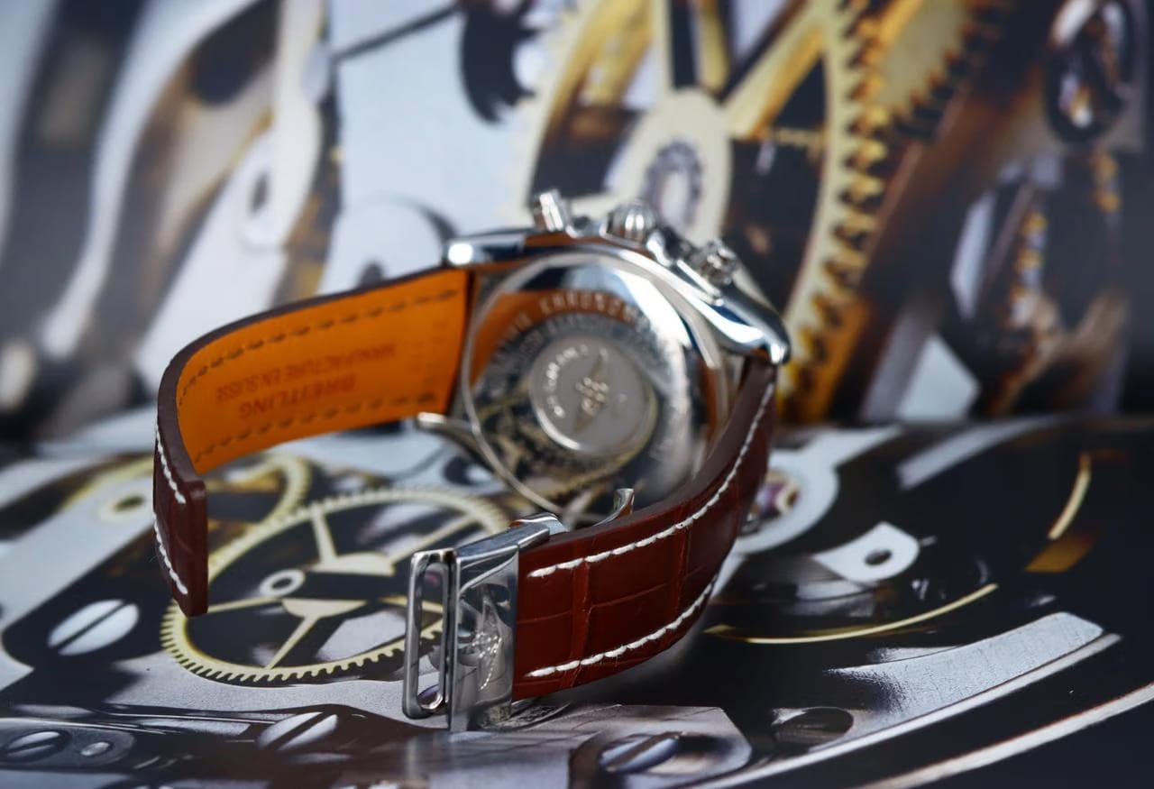 Breitling Chronomat Evolution44 Evolution Mother-of-Pearl Stainless Steel A13356 Brown Alligator Deployant