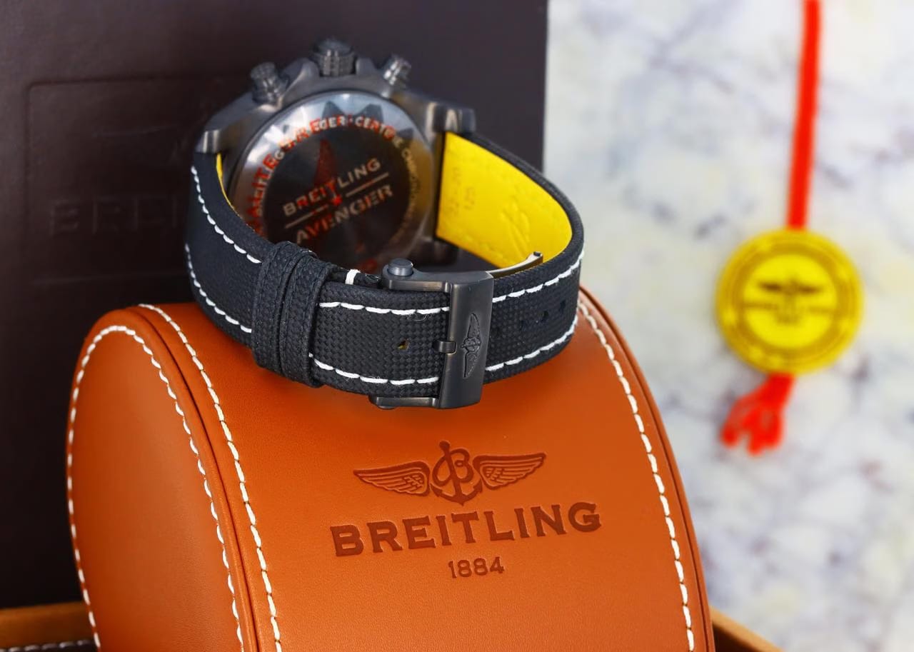 Breitling Avenger Chronograph 45mm Night Mission Black Dial - DLC Titanium on Strap