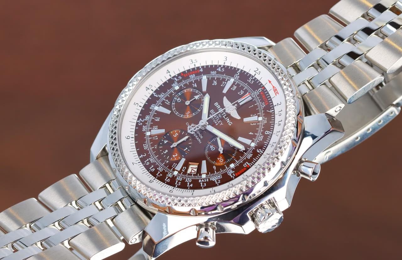 Breitling Bentley Motors Havana T Special Edition Bronze Dial Chronograph A25362 Super Rare