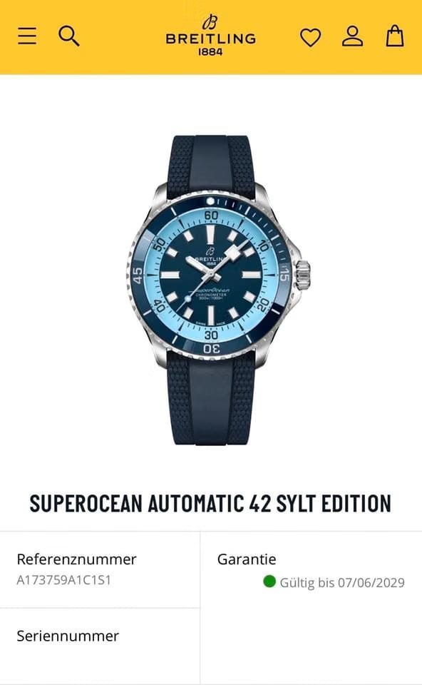 Breitling Superocean 42 Automatic 42 Sylt Edition Sylt Edition – Extrem selten
