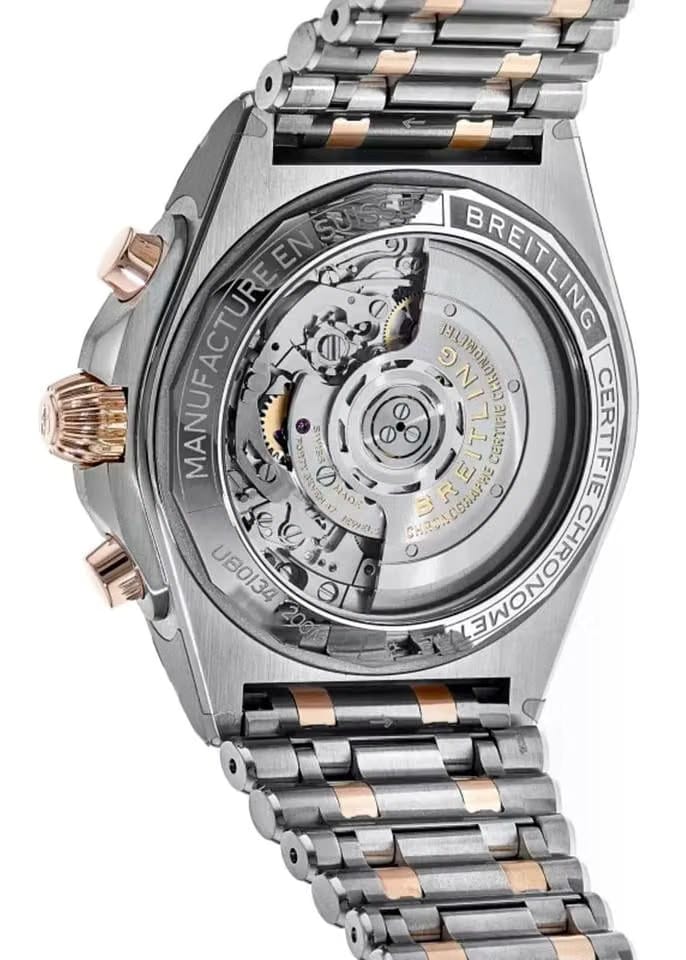 Breitling Chronomat 42 B01 42mm Steel & Rose Gold Green Dial Automatic Men's Watch UB0134131 L1 U1 Complete Full Set