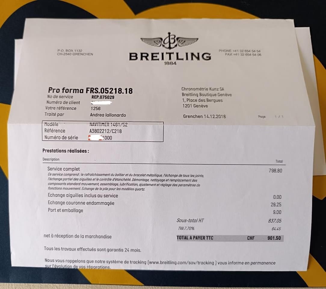 Breitling Navitimer 1461limited edition full set