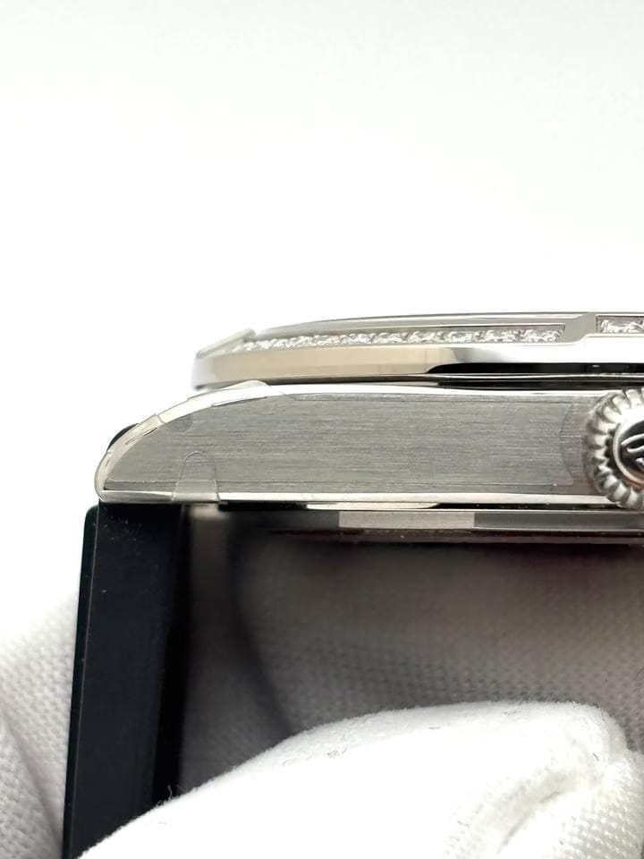 Breitling Chronomat 36 Unworn Chronomat Automatic 36mm Ice Blue Dial Diamond Bezel Strap G10380 Box & Papers