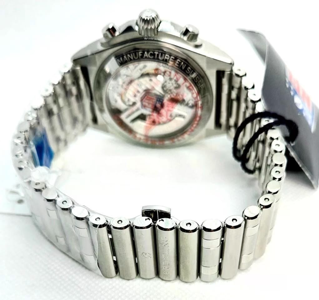 Breitling Chronomat 42 B01 "Seattle Seahawks" L.E. 42 MM Blue Dial Steel Bracelet Breitling Chronomat B01 box and papers NIB