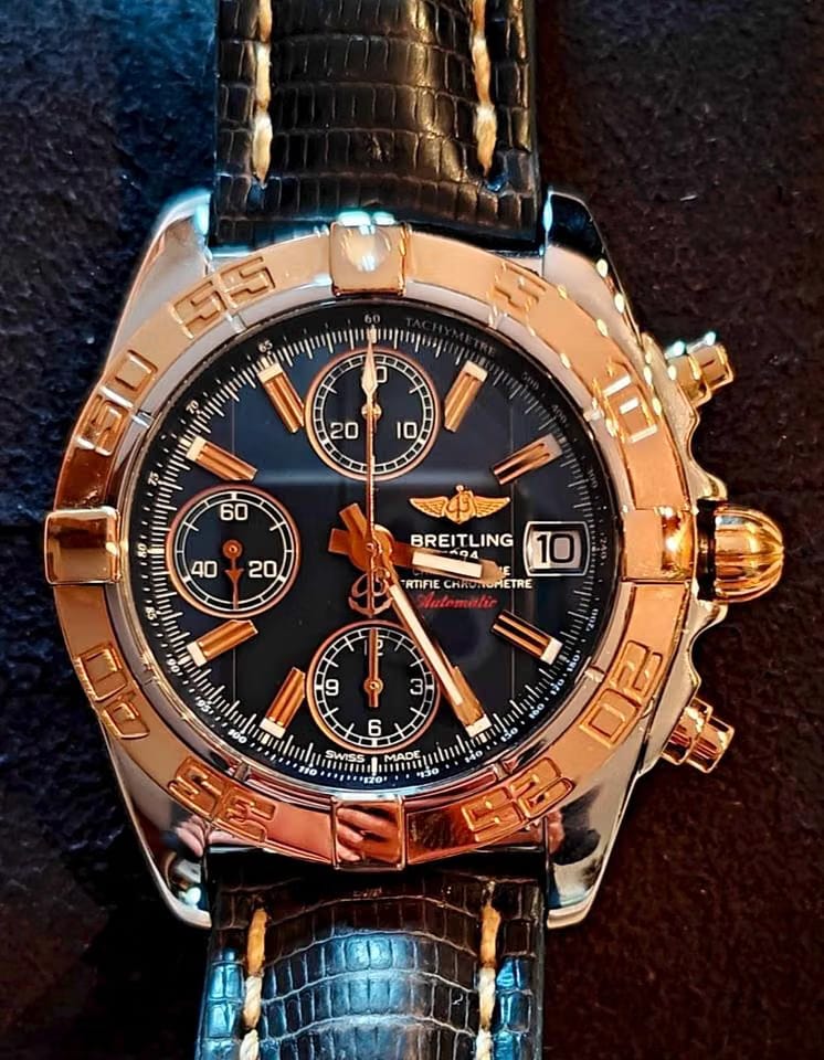 Breitling Chrono Galactic Chronomat Galactic Acciaio Oro Full Set da Collezione Revisionato