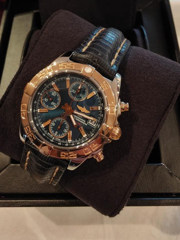 Breitling Chrono Galactic Chronomat Galactic Acciaio Oro Full Set da Collezione Revisionato