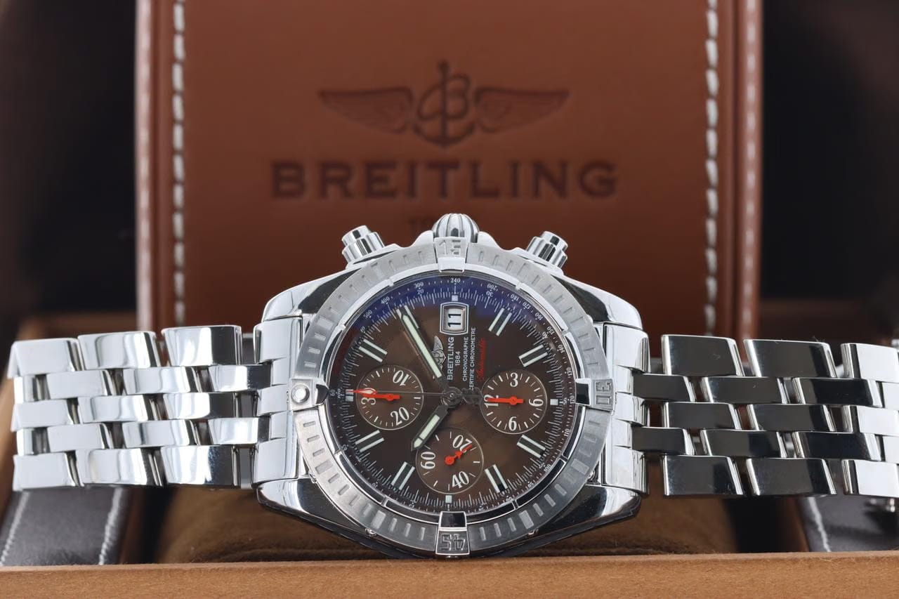 Breitling Chronomat Evolution Havana Limited Edition 100 Evolution Stainless Steel Bronze A13356 Chronograph