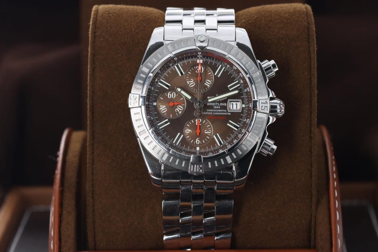 Breitling Chronomat Evolution Havana Limited Edition 100 Evolution Stainless Steel Bronze A13356 Chronograph