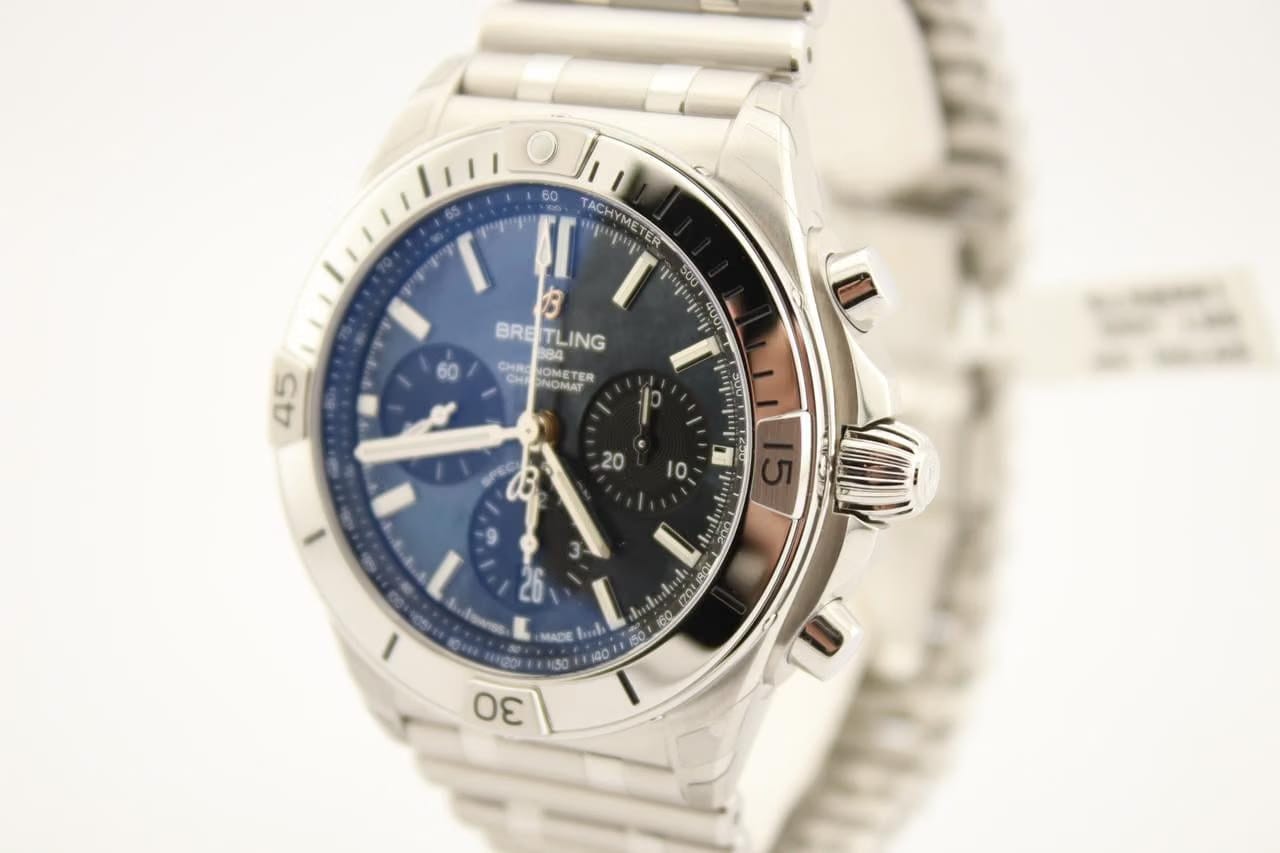 Breitling Chronomat 42 B01 Special Edition Black MOP Dial Stainless Steel 42mm Watch AB0134101 B3 A1