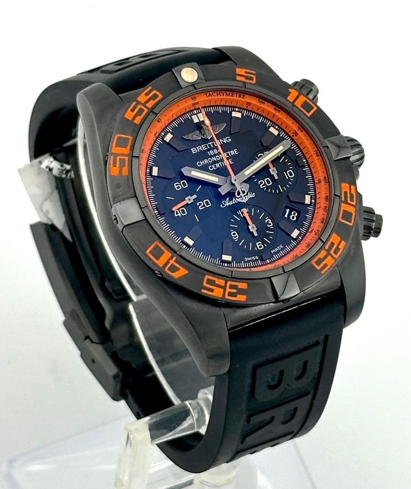 Breitling Chronomat 44 Raven UNWORN Black Case Orange Chronomat 44 Raven