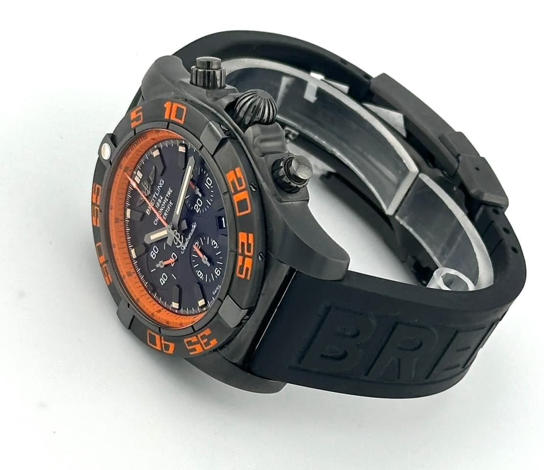 Breitling Chronomat 44 Raven UNWORN Black Case Orange Chronomat 44 Raven
