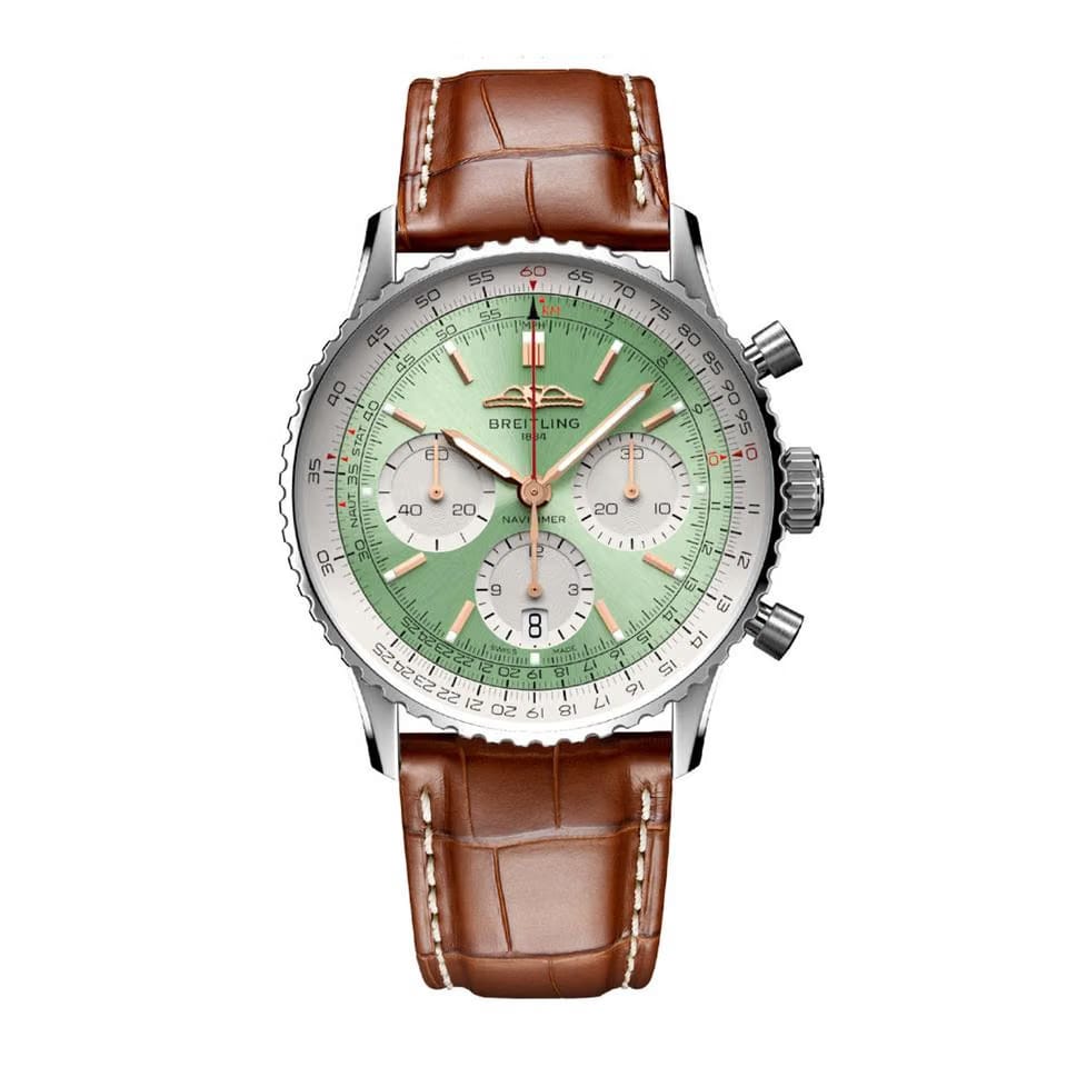 Breitling Navitimer 1 B01 Chronograph Mint green dial 41mm AB0139211 L1 P1