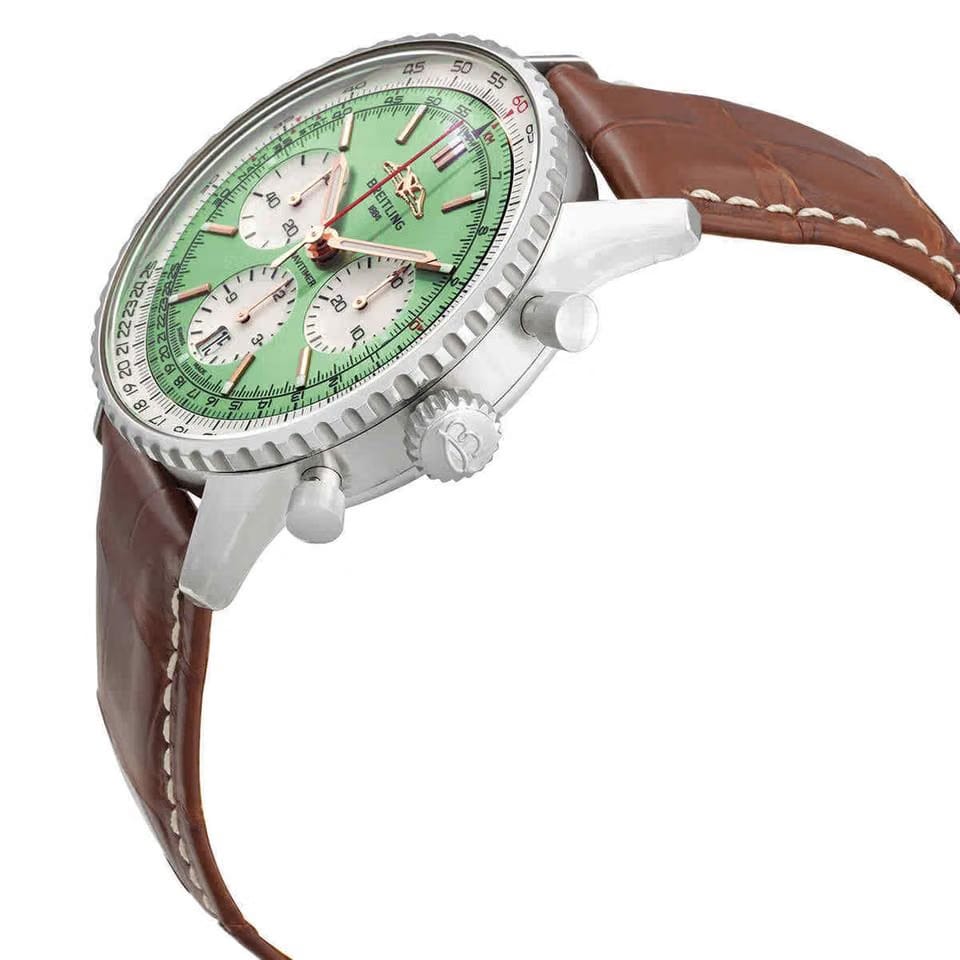 Breitling Navitimer 1 B01 Chronograph Mint green dial 41mm AB0139211 L1 P1