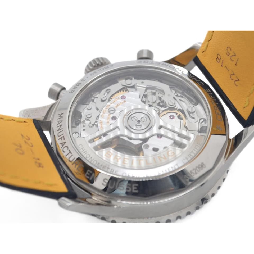 Breitling Navitimer 1 B01 Chronograph Automatic Blue Leather Strap Watch AB0139