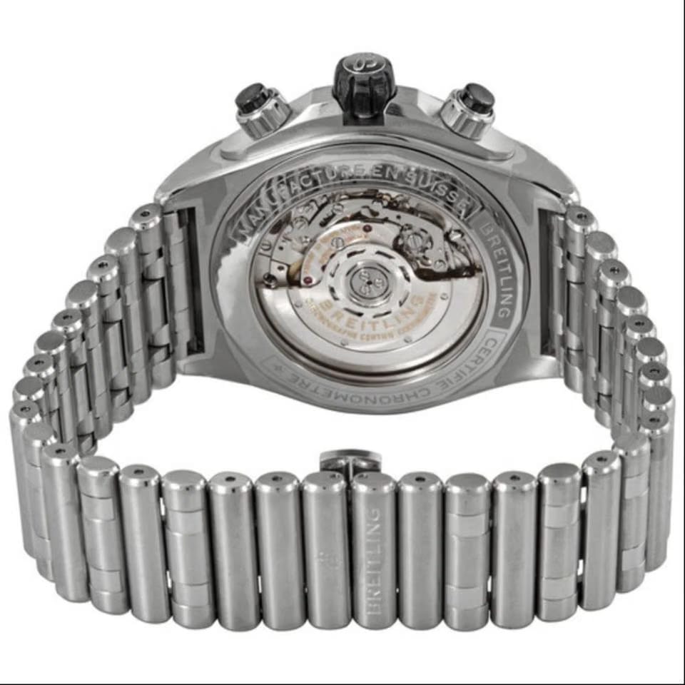Breitling Chronomat Super Chronomat B01 44mm Black Dial & Bezel Steel Men's Watch AB0136251 B1 A1 Complete Full Set