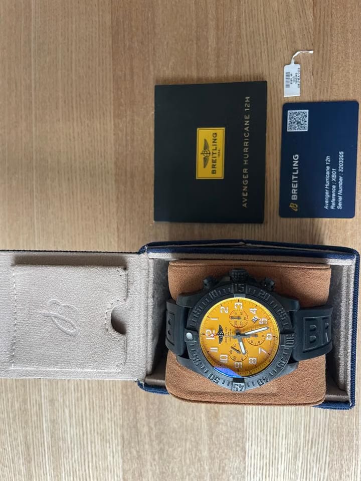 Breitling Avenger Hurricane12h Breitling Avenger Hurricane Yellow & Black with Box & Papers