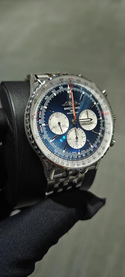 Breitling Navitimer 1 B01 Chronographbasel one Navitimer B01 Chronograph 46 steel strap blue dial