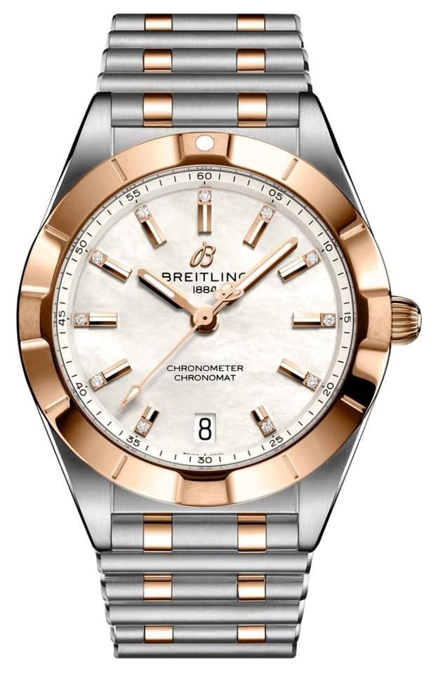 Breitling Chronomat32 Quartz Mother of Pearl Diamond Dial U77310101 A2 U1 NEW UNWORN