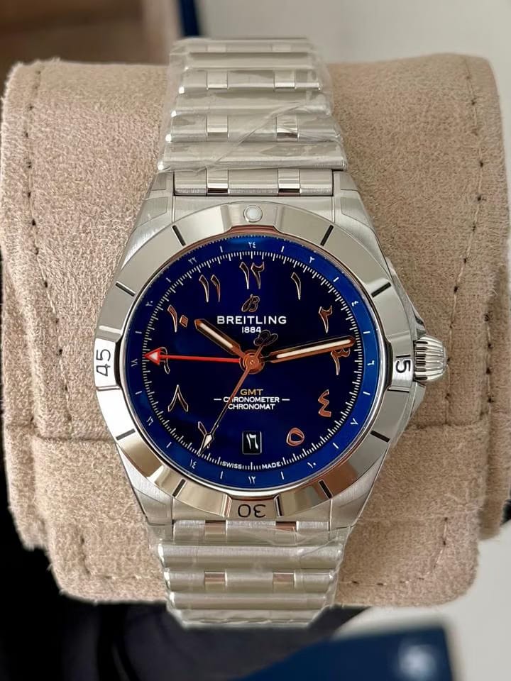 Breitling Chronomat GMTMalaysia Edition Blue Arabic Dial 2026 Unworn Complete Set