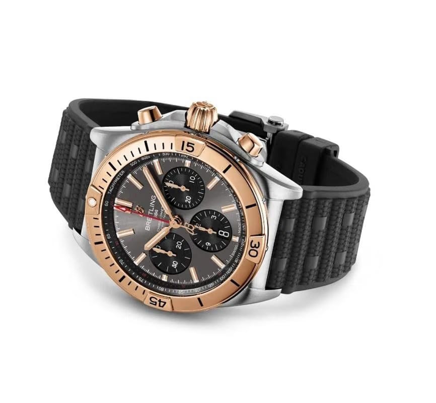 Breitling Chronomat 42 B01 Rose Gold Bezel 42mm Mens Watch NEW UNWORN FULL SET