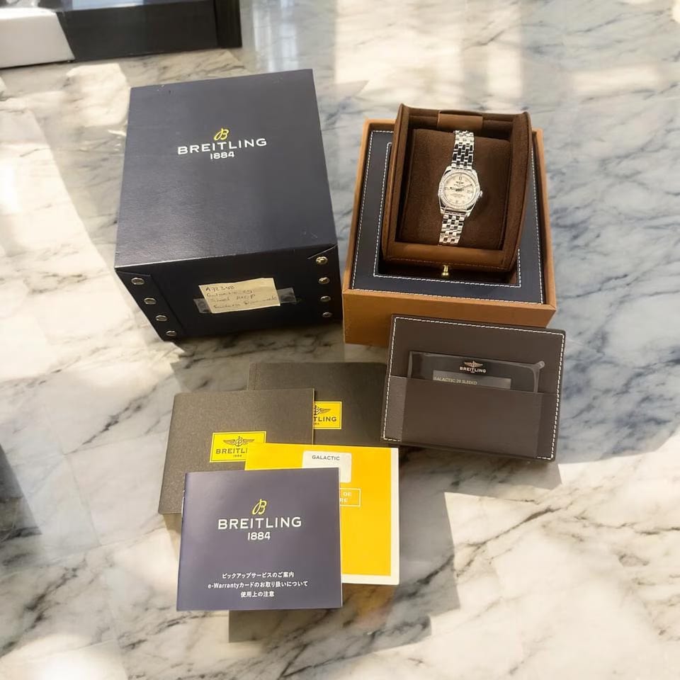 Breitling Galactic29 - Mother of Pearl with Factory Diamonds Full Set 2019