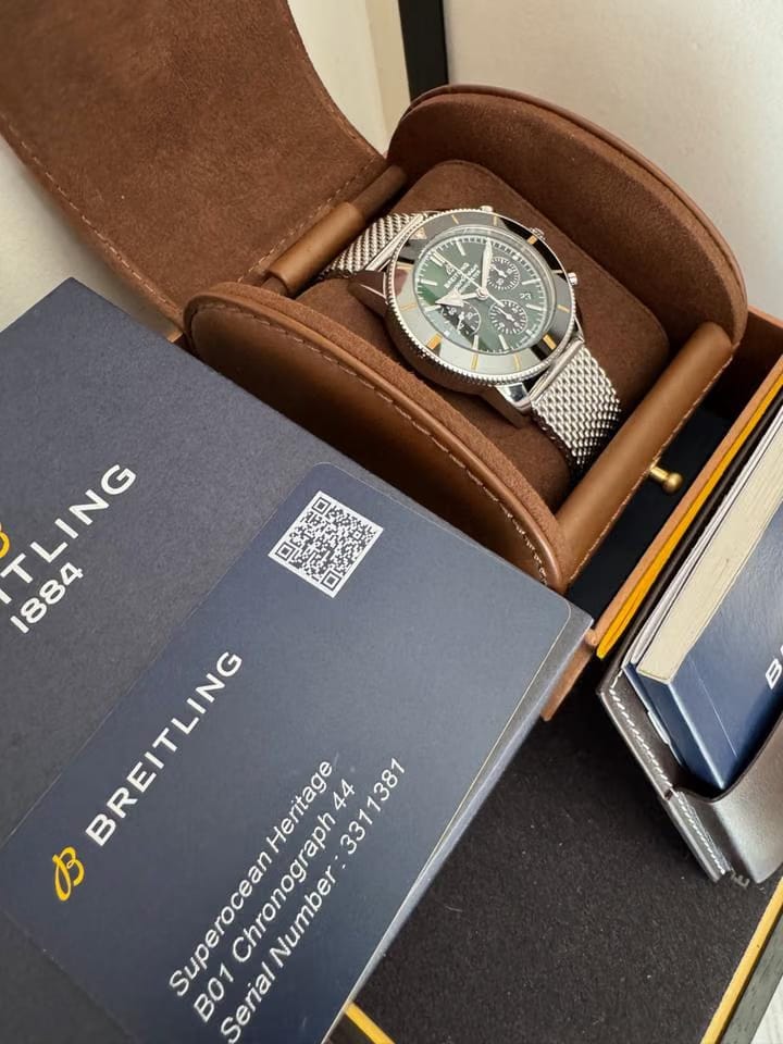 Breitling Superocean Heritage Chronograph B01 Chronograph 44 Full set beutifull close to "unused" Limited to 500 pcs.