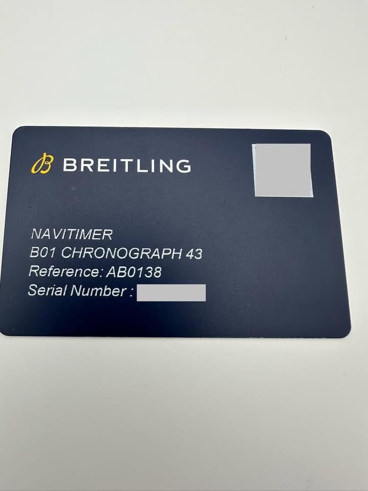 Breitling Navitimer 1 B01 Chronograph43 Unworn Full Set Warrany Till 08/2025
