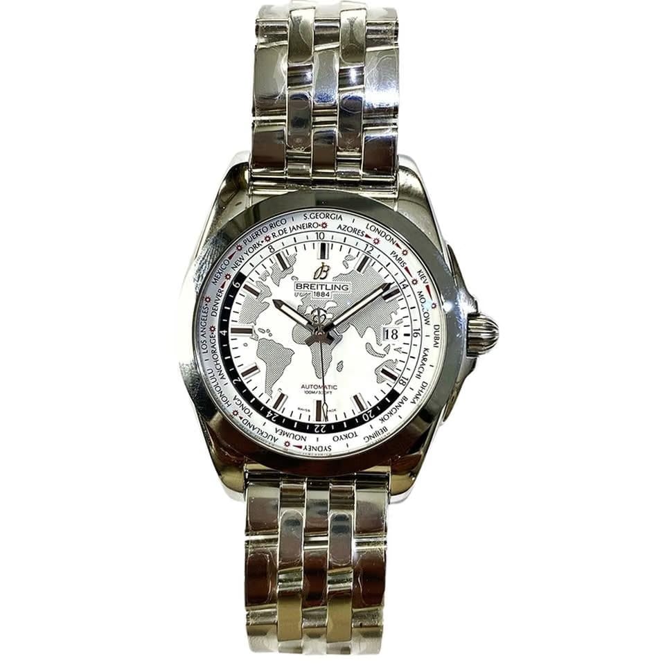 Breitling Galactic Unitime Stainless Steel White Dial WB3510 U0/A777/375 A