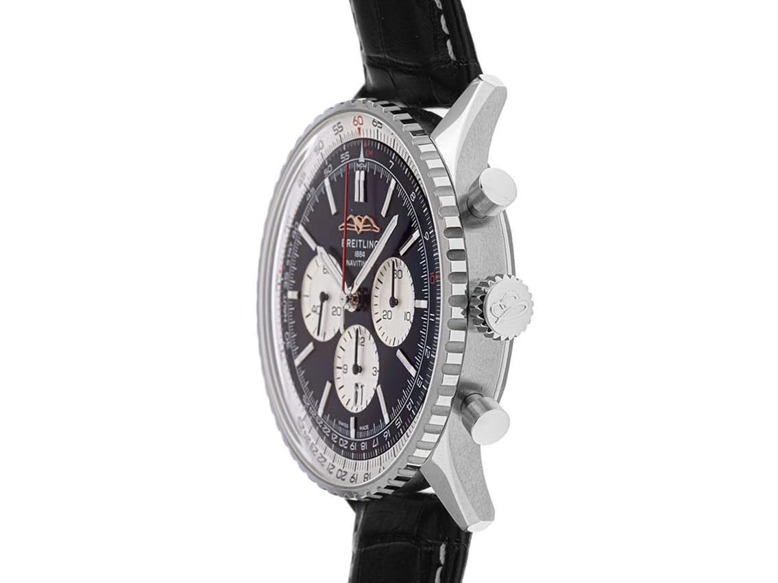 Breitling Navitimer 1 B01 Chronograph Ref.AB0137211 B1 P1 2025 Full Set Ungetragen Navitimer B01 Krokoleder Faltschließe
