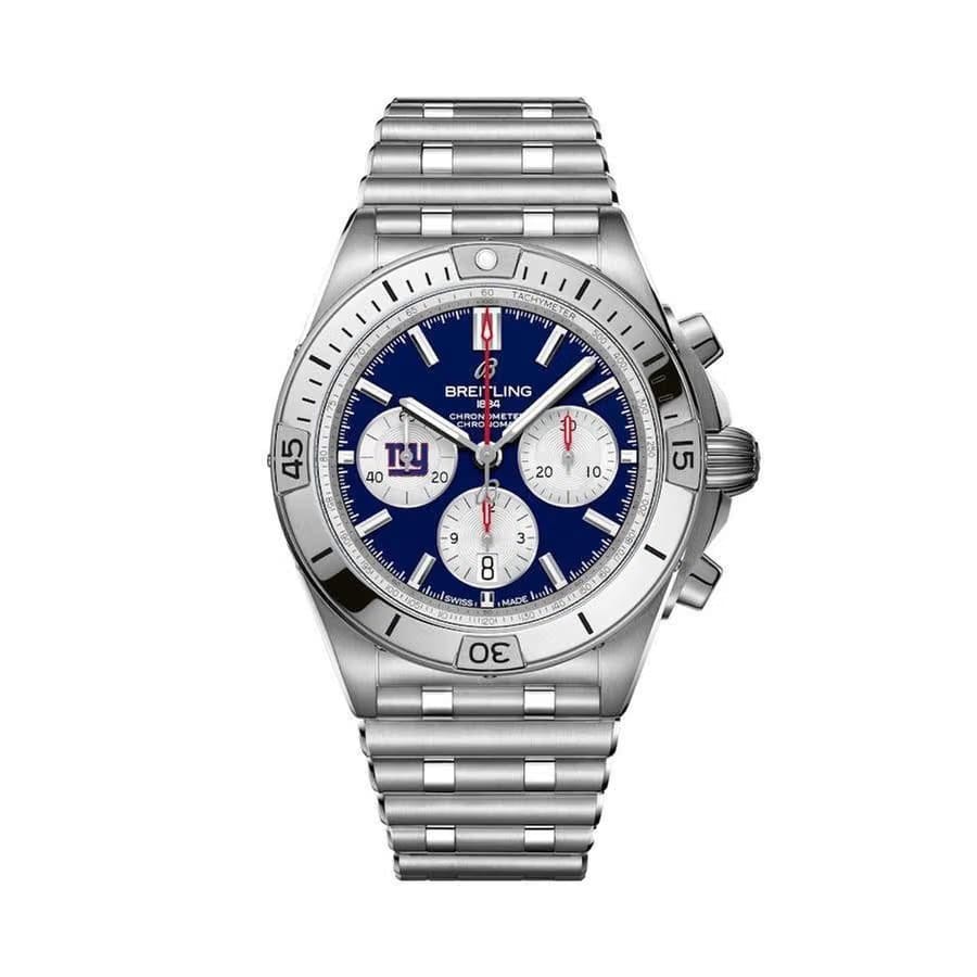 Breitling Chronomat 42 B01 NFL Autoamtic 42mm Steel New York Giants AB01342 B1 CAA1