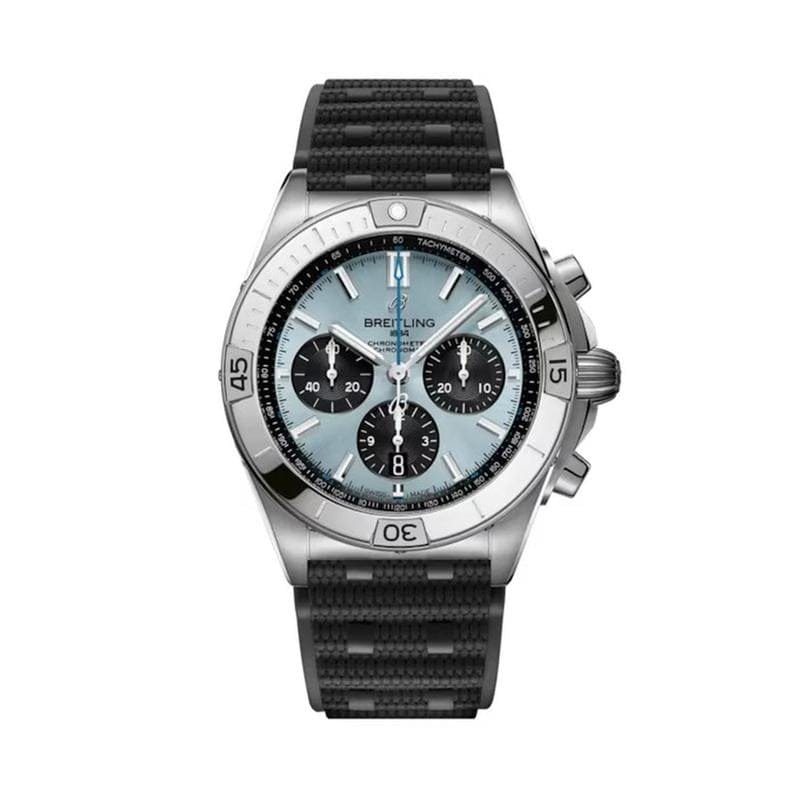 Breitling Chronomat 42 B01 42mm Blue Dial Rubber Band Watch PB0134101 C1 S2