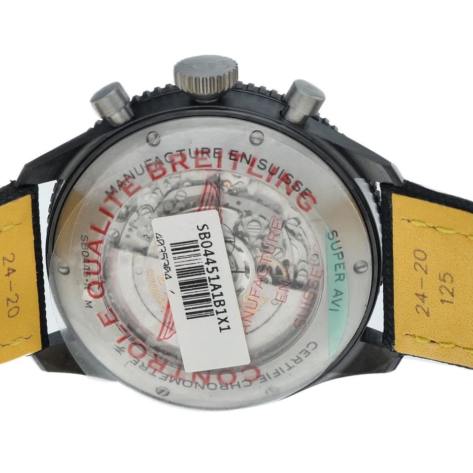 Breitling Super Avi B04 Chrono GMT 46 Mosquito Night Fighter Ceramic Men's Watch