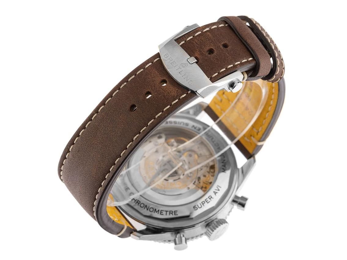 Breitling Super Avi B04 Curtiss Warhawk Ref.AB04452 A1 L1 X1 2024 Full Set Ungetragen Super AVI B04 Curtiss Warhawk Chronograph Green Dial Faltschließe